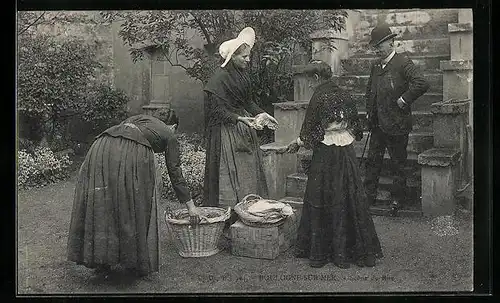 AK Boulogne-sur-Mer, Scene de Rue