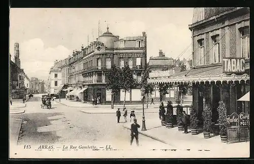 AK Arras, La Rue Gambetta