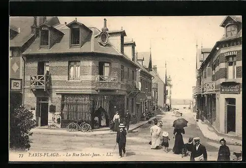 AK Paris-Plage, La Rue Saint-Jean