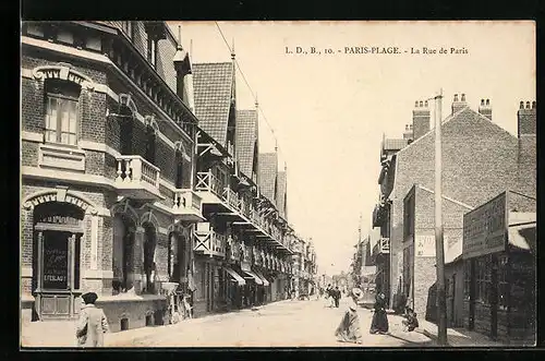 AK Paris-Plage, La rue de Paris