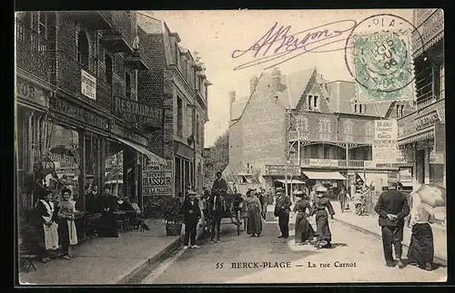 AK Berck-Plage, La rue Carnot