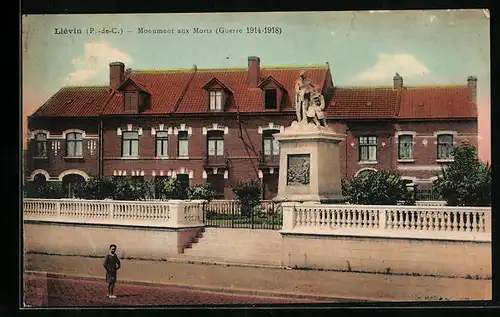 AK Liévin, Monument aux Morts, Guerre 1914- 1918