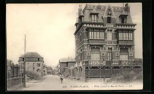 AK Paris-Plage, Villa Corail et Rue de Paris