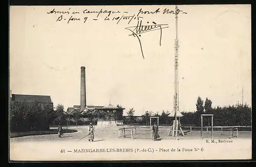 AK Mazingarbe-Les-Brebis, Place de la Fosse No. 6