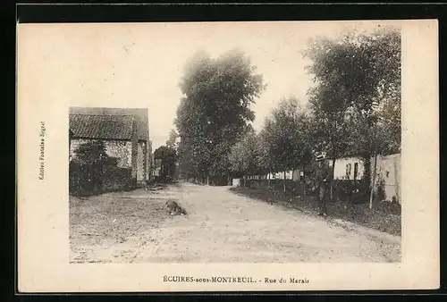 AK Ecuires-sous-Montreuil, Rue du Marais