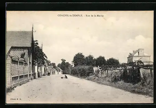 AK Conchil-le-Temple, Rue de la Mairie