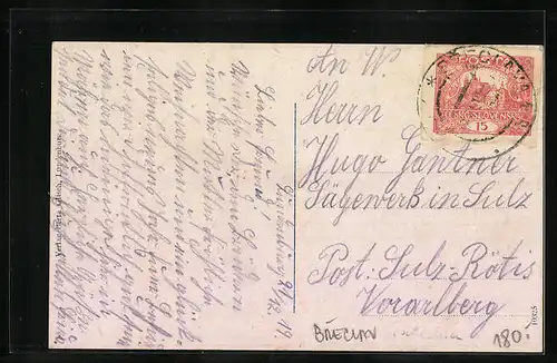 AK Lundenburg, Stadtplatz, Schlosshof, Mühle