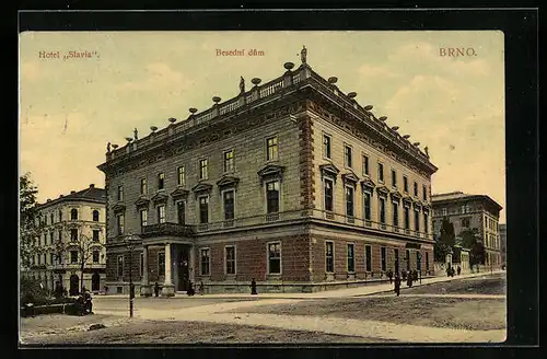 AK Brünn / Brno, Hotel Slavia, Besedni dum