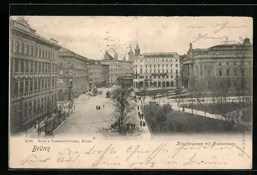 AK Brünn / Brno, Krapfengasse mit Bienenhaus