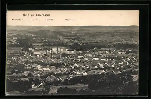 AK Eibenschitz, Totalansicht aus der Vogelschau