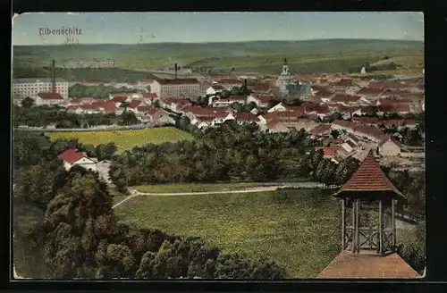 AK Eibenschitz, Panorama aus der Vogelschau