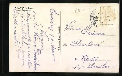 AK Vranov, Mor. Svycarsko, Panorama, Kostel