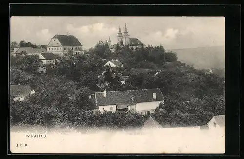 AK Wranau, Mähr. Schweiz, Kirche, Panorama