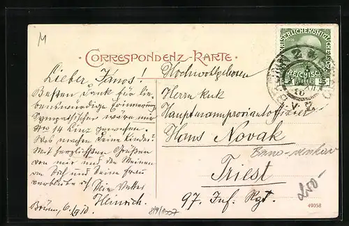 AK Wranau, Mähr. Schweiz, Kirche, Panorama