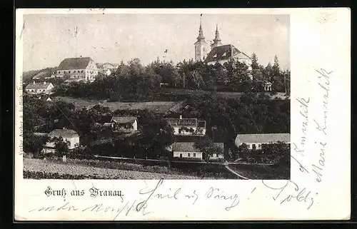 AK Wranau, Panorama, Mähr. Schweiz, Kirche