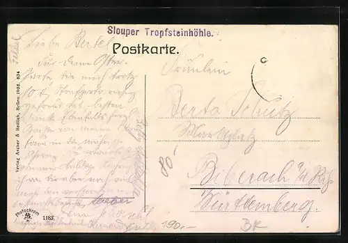 AK Sloup, Totalansicht mit Kirche