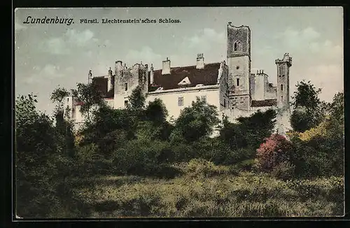 AK Lundenburg, Fürstl. Liechtenstein`sches Schloss, Ruine
