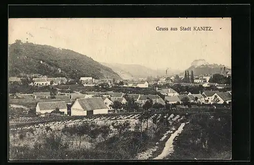 AK Kanitz, Totalansicht mit Schloss