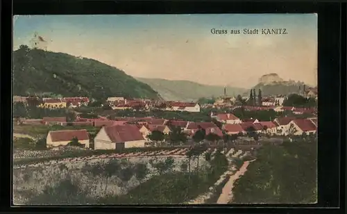 AK Kanitz, Totalansicht mit Kirche