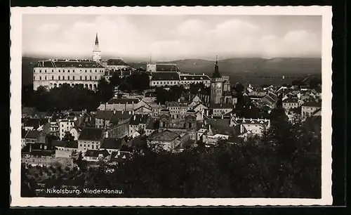 AK Nikolsburg, Panorama mit Schloss