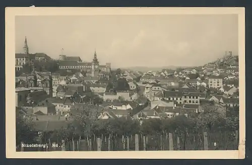 AK Nikolsburg, Panorama mit Zentrum