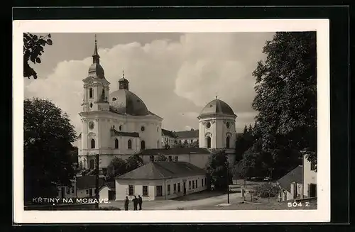 AK Krtiny, Blick zur Kirche