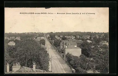 AK Pavillons-sous-Bois, Avenue Jean Jaurès á vol d`oiseau