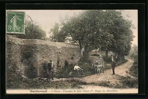 AK Montfermeil, L`Abîme, Fountaine de Jean Valjan