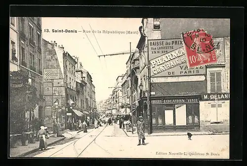 AK Saint-Denis, Rue de la République (Haut)