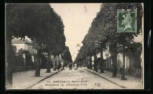 AK Montreuil-sous-Bois, Boulevard de l`Hôtel-de-Ville