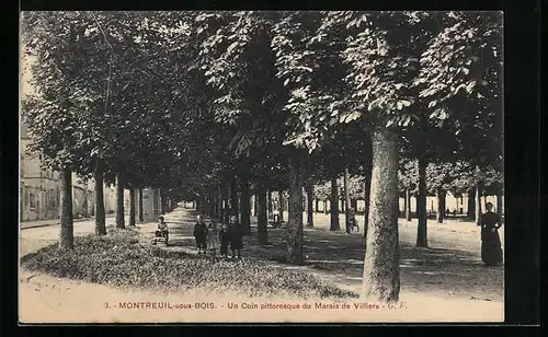 AK Montreuil-sous-Bois, Un Coin pittoresque du Marais de Villiers