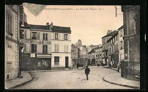 AK Montreuil-sous-Bois, La Place de l`Église