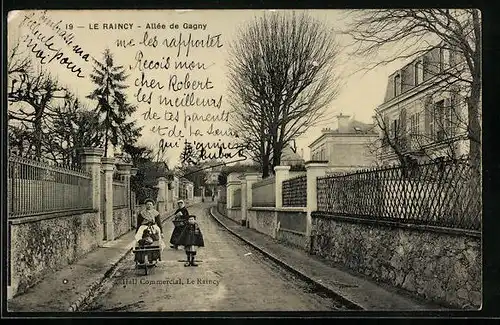 AK Le Raincy, Allée de Gagny