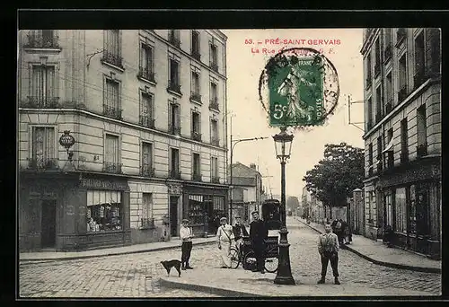 AK Pré-Saint-Gervais, La Rue de Pantin