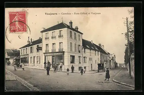 AK Vaujours, Carrefour, Rues Giffard et Vaujours