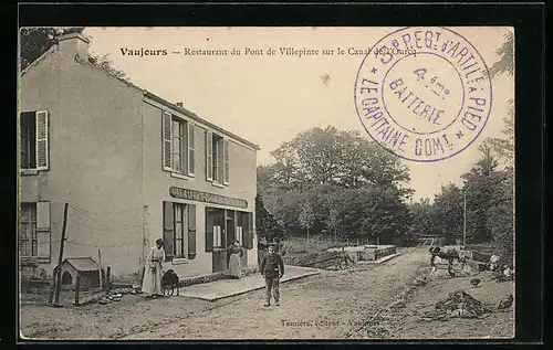 AK Vaujours, Restaurant du Pont de Villepinte sur le Canal de l`Ourcq
