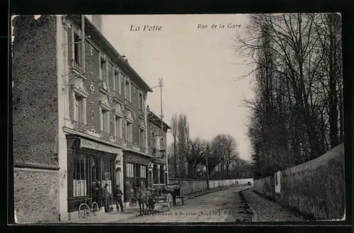 AK La Potte, Rue de la Gare