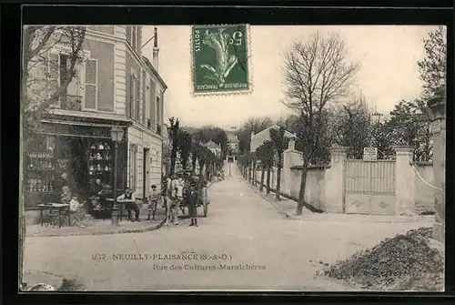 AK Neuilly-Plaisance, Rue des Cultures-Maraichères