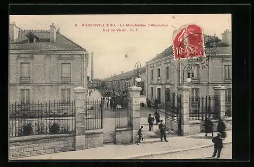 AK Aubervilliers, La Manufacture d`Allumettes, Rue du Vivier