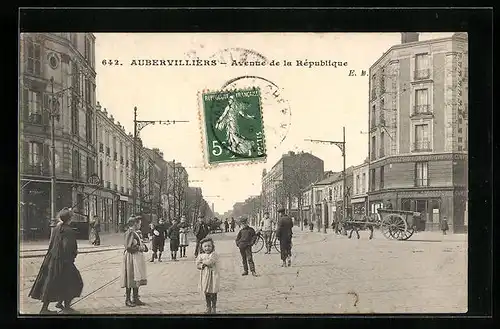 AK Aubervilliers, Avenue de la République