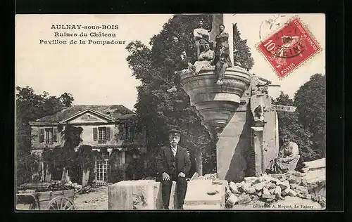 AK Aulnay-sous-Bois, Ruines du Château, Pavillon de la Pompadour