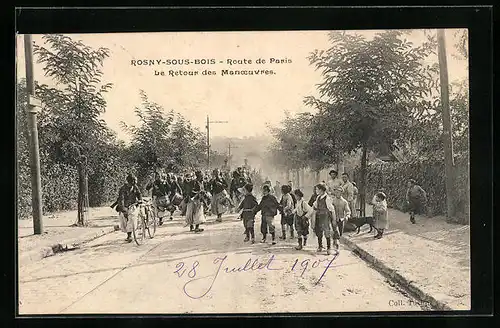 AK Rosny-sous-Bois, Route de Paris, Le Retout des Manoeuvres