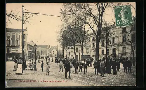 AK Pré-Saint-Gervais, La Place de la Mairie