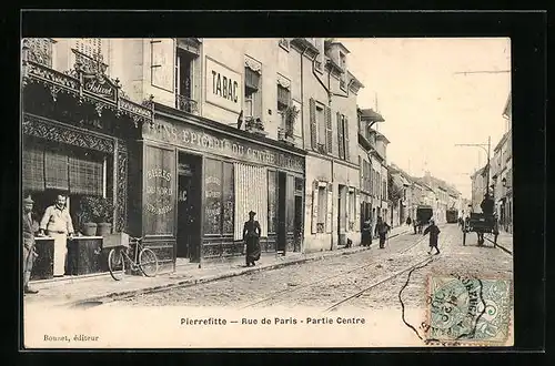 AK Pierrefitte, Rue de Paris, Partie Centre
