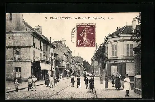 AK Pierrefitte, La Rue de Paris
