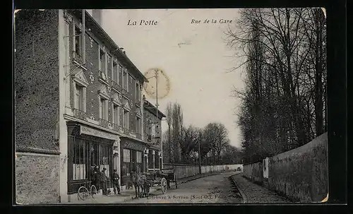 AK La Potte, Rue de la Gare