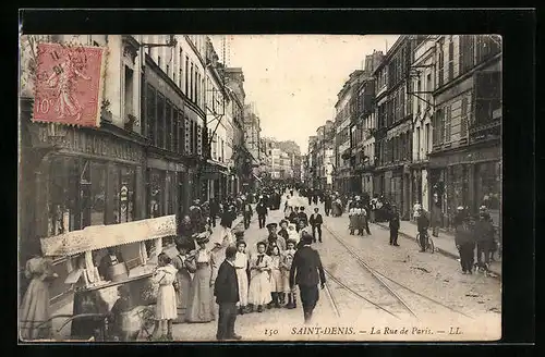 AK Saint-Denis, La Rue de Paris
