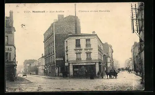 AK Montreuil, Rue Arsène, Chereau et rue Marceau