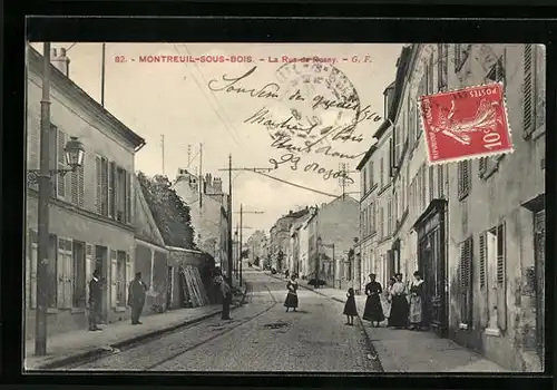 AK Montreuil-sous-Bois, La Rue de Rosny