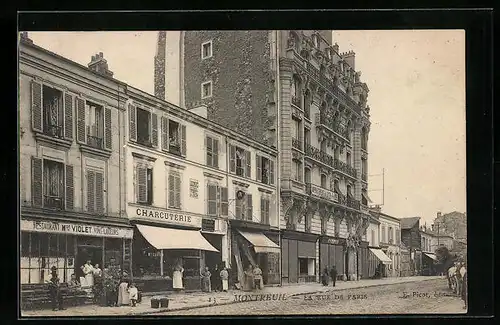 AK Montreuil-sous-Bois, La Rue de Paris